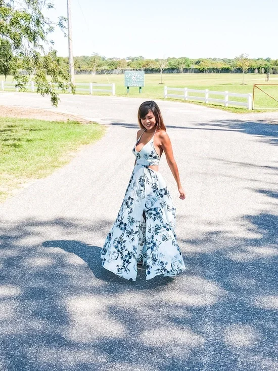 Free People Floral Maxi Dress Open Back Halter Boho Mint XS - Picture 5 of 9